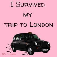 I Survived My Trip To London I Love Ldn London Black Cab Coaster thumb 2