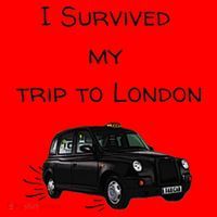 I Survived My Trip To London I Love Ldn London Black Cab Santa Hat thumb 1