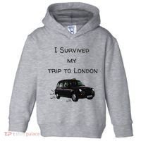 I Survived My Trip To London I Love Ldn London Black Cab Toddler Hoodie thumb 0