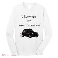I Survived My Trip To London I Love Ldn London Black Cab Long Sleeve Shirt thumb 0