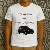 I Survived My Trip To London I Love Ldn London Black Cab T-Shirt thumb 3