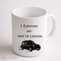 I Survived My Trip To London I Love Ldn London Black Cab Coffee Mug thumb 1