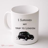 I Survived My Trip To London I Love Ldn London Black Cab Coffee Mug thumb 0