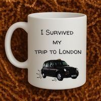 I Survived My Trip To London I Love Ldn London Black Cab Coffee Mug thumb 2