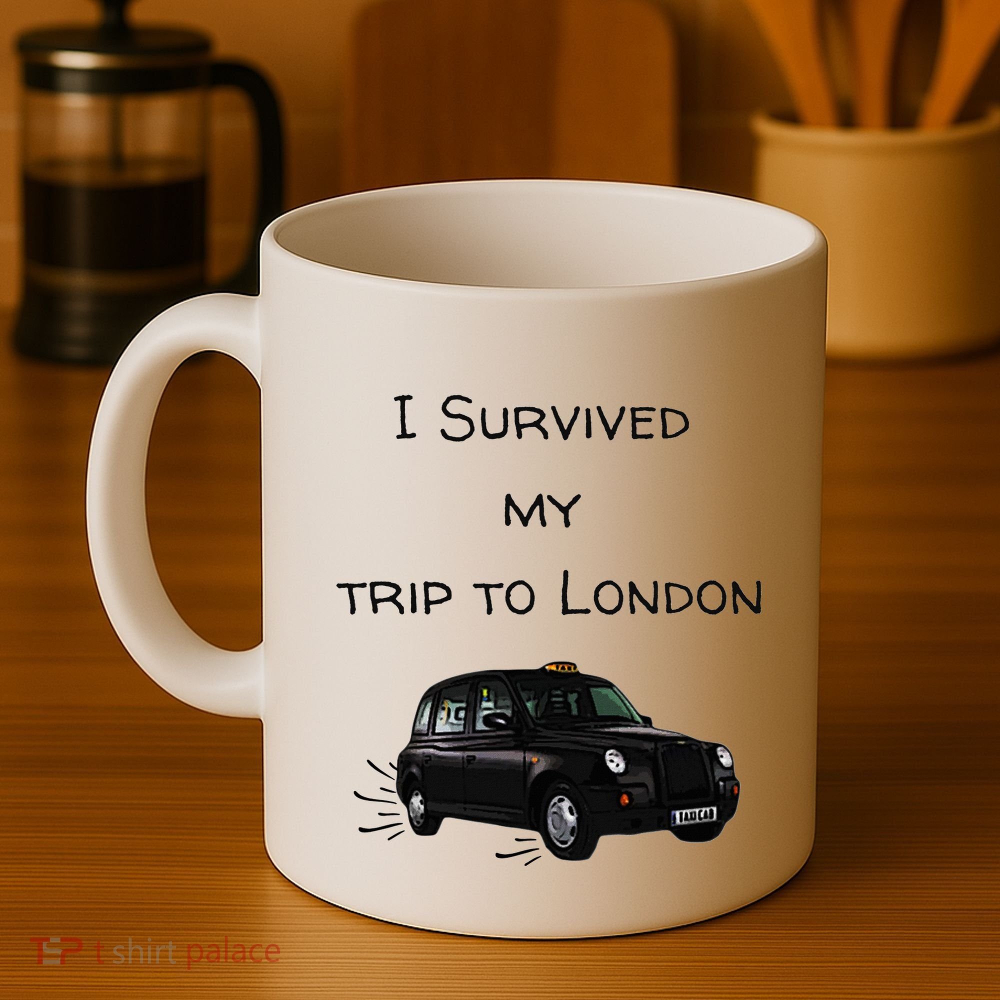 I Survived My Trip To London I Love Ldn London Black Cab Coffee Mug