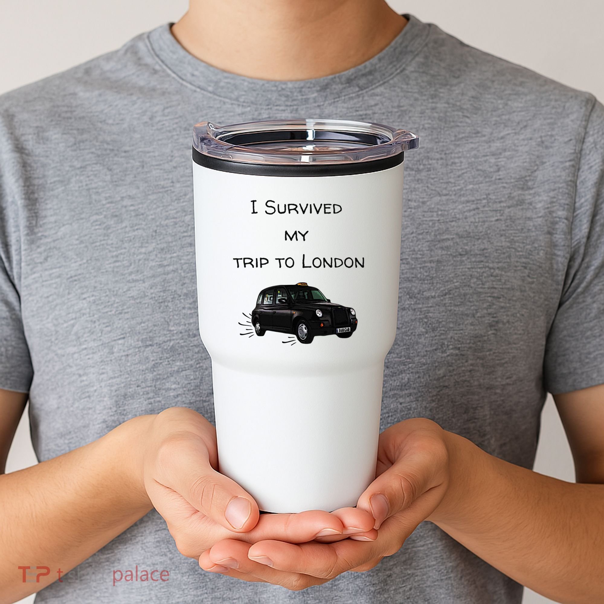 I Survived My Trip To London I Love Ldn London Black Cab Tumbler