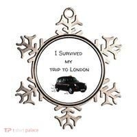 I Survived My Trip To London I Love Ldn London Black Cab Ornament thumb 0