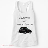 I Survived My Trip To London I Love Ldn London Black Cab Women's Tank Top thumb 0