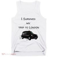 I Survived My Trip To London I Love Ldn London Black Cab Tank Top thumb 0