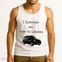 I Survived My Trip To London I Love Ldn London Black Cab Tank Top thumb 3