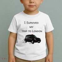 I Survived My Trip To London I Love Ldn London Black Cab Toddler T-Shirt thumb 2