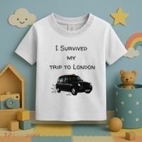 I Survived My Trip To London I Love Ldn London Black Cab Toddler T-Shirt thumb 3