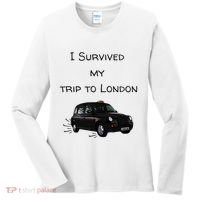 I Survived My Trip To London I Love Ldn London Black Cab Women's Long Sleeve Shirt thumb 0