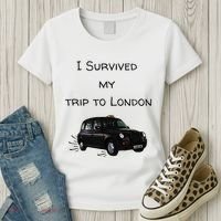 I Survived My Trip To London I Love Ldn London Black Cab Women's T-Shirt thumb 3