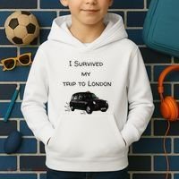 I Survived My Trip To London I Love Ldn London Black Cab Kids Hoodie thumb 2