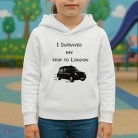 I Survived My Trip To London I Love Ldn London Black Cab Kids Hoodie thumb 3