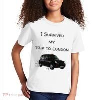 I Survived My Trip To London I Love Ldn London Black Cab Kids T-Shirt thumb 2