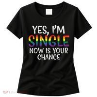Im Single Now Is Your Chance Pride Month Lesbian Women's T-Shirt thumb 0
