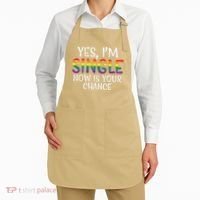 Im Single Now Is Your Chance Pride Month Lesbian Apron thumb 2