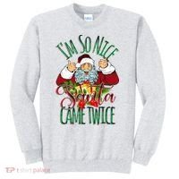 IM So Nice Santa Came Twice Ugly Christmas Sweatshirt thumb 0