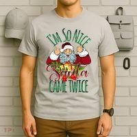 IM So Nice Santa Came Twice Ugly Christmas T-Shirt thumb 6
