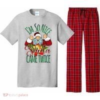IM So Nice Santa Came Twice Ugly Christmas Pajama Set thumb 0
