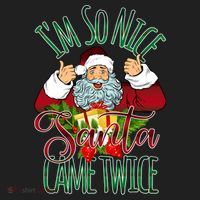 IM So Nice Santa Came Twice Ugly Christmas Beanie thumb 2