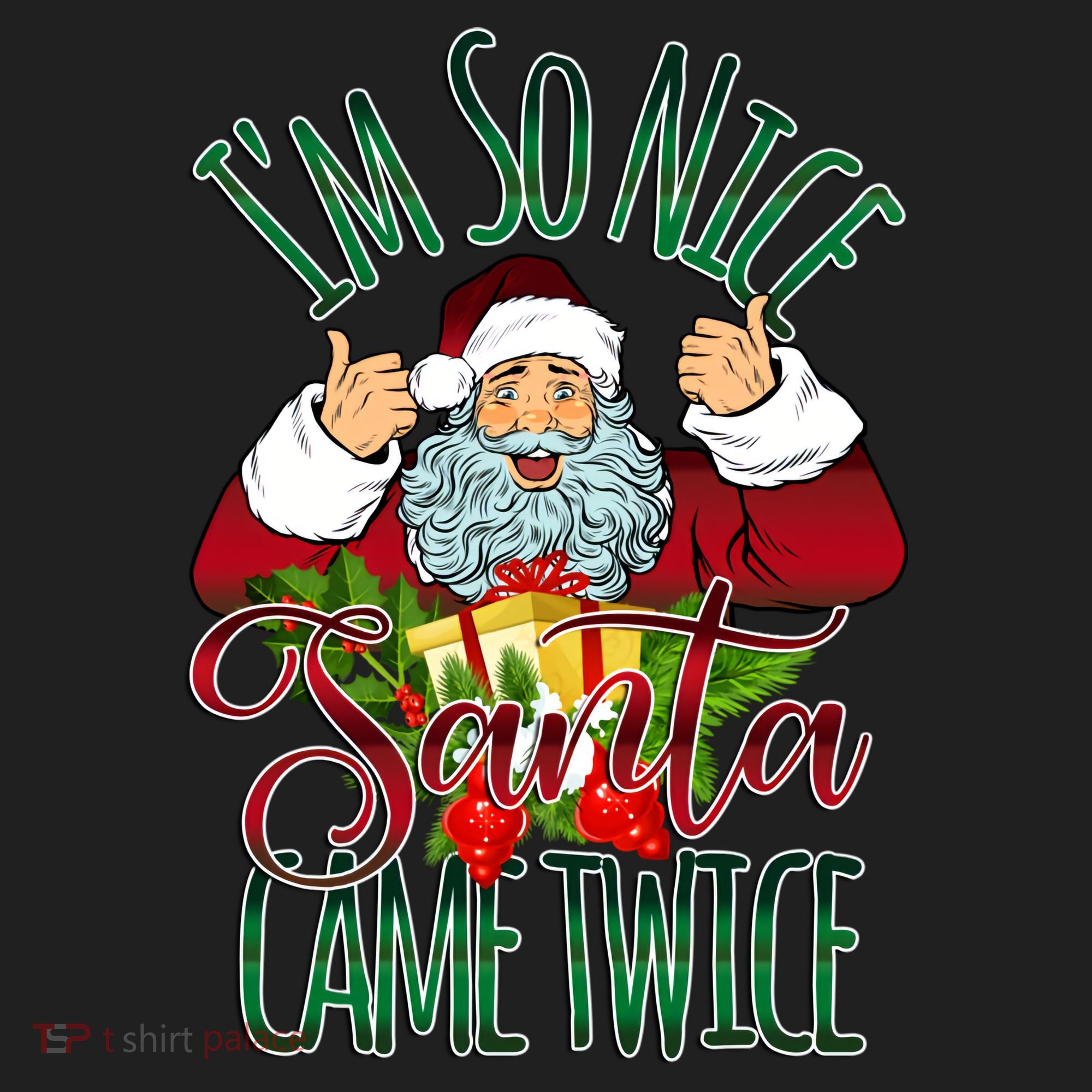 IM So Nice Santa Came Twice Ugly Christmas Beanie