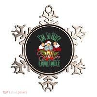 IM So Nice Santa Came Twice Ugly Christmas Ornament thumb 0