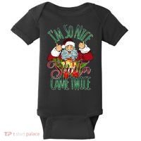 IM So Nice Santa Came Twice Ugly Christmas Baby Bodysuit thumb 0