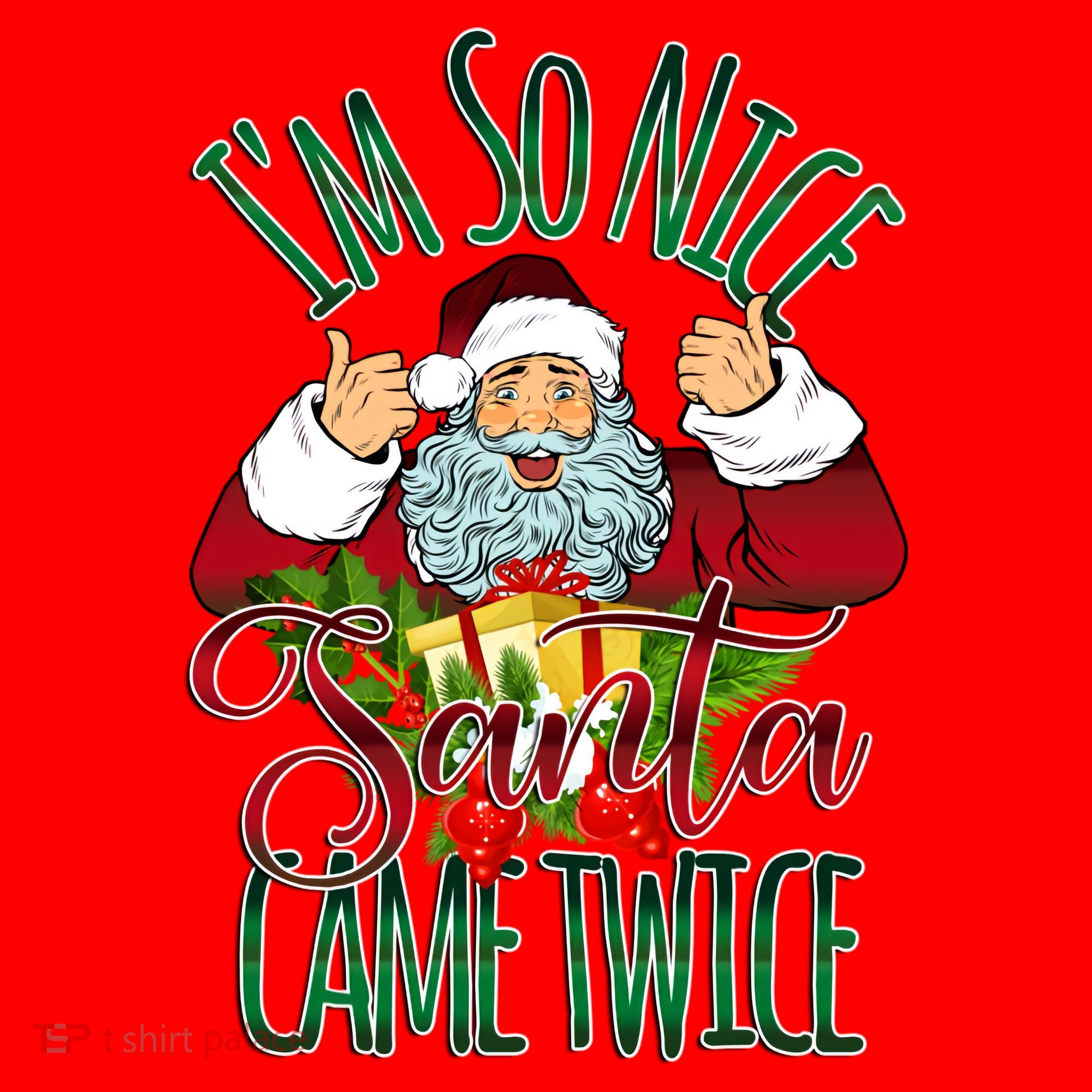 IM So Nice Santa Came Twice Ugly Christmas Santa Hat