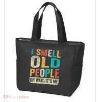 I Smell Old People It's Me Funny Senior Birthday Gag Gift Tote Bag thumb 3