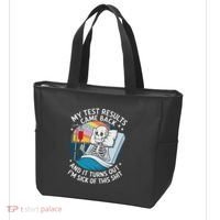 IM Sick Of My Test Result Funny Skeleton Saying Meme Tote Bag thumb 3