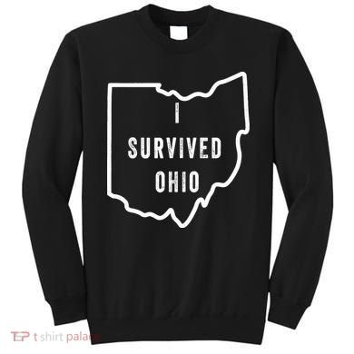 I Survived Ohio Meme Retro Shirt Funny I Survived Ohio Sweatshirt