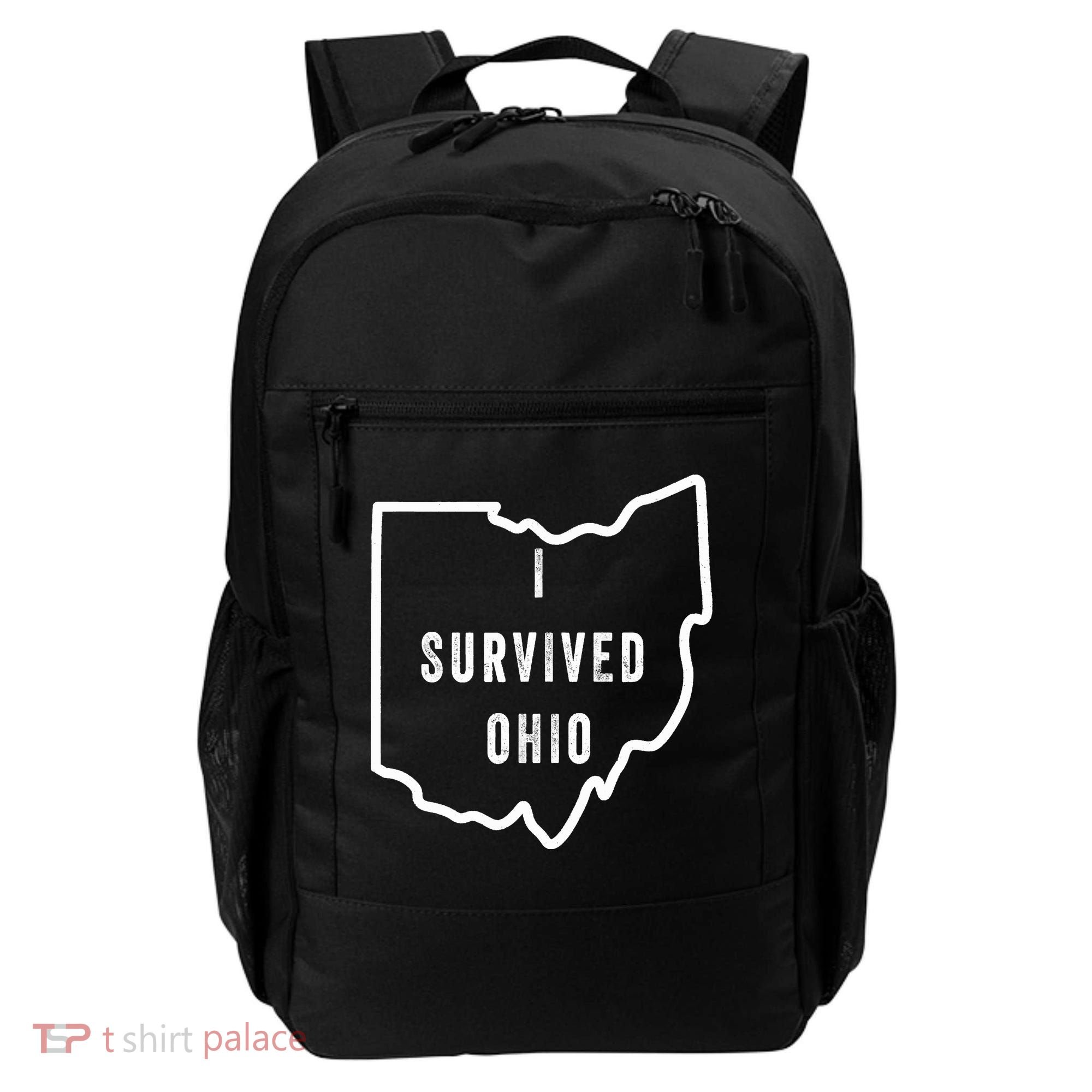 I Survived Ohio Meme Retro Shirt Funny I Survived Ohio Backpack