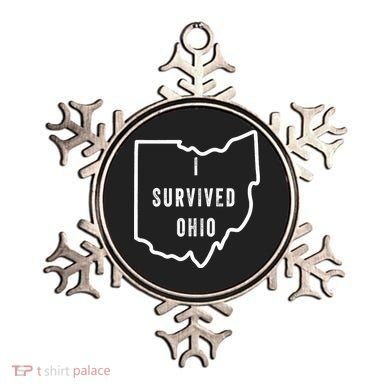 I Survived Ohio Meme Retro Shirt Funny I Survived Ohio Ornament