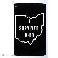I Survived Ohio Meme Retro Shirt Funny I Survived Ohio Golf Towel thumb 0