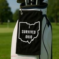 I Survived Ohio Meme Retro Shirt Funny I Survived Ohio Golf Towel thumb 2