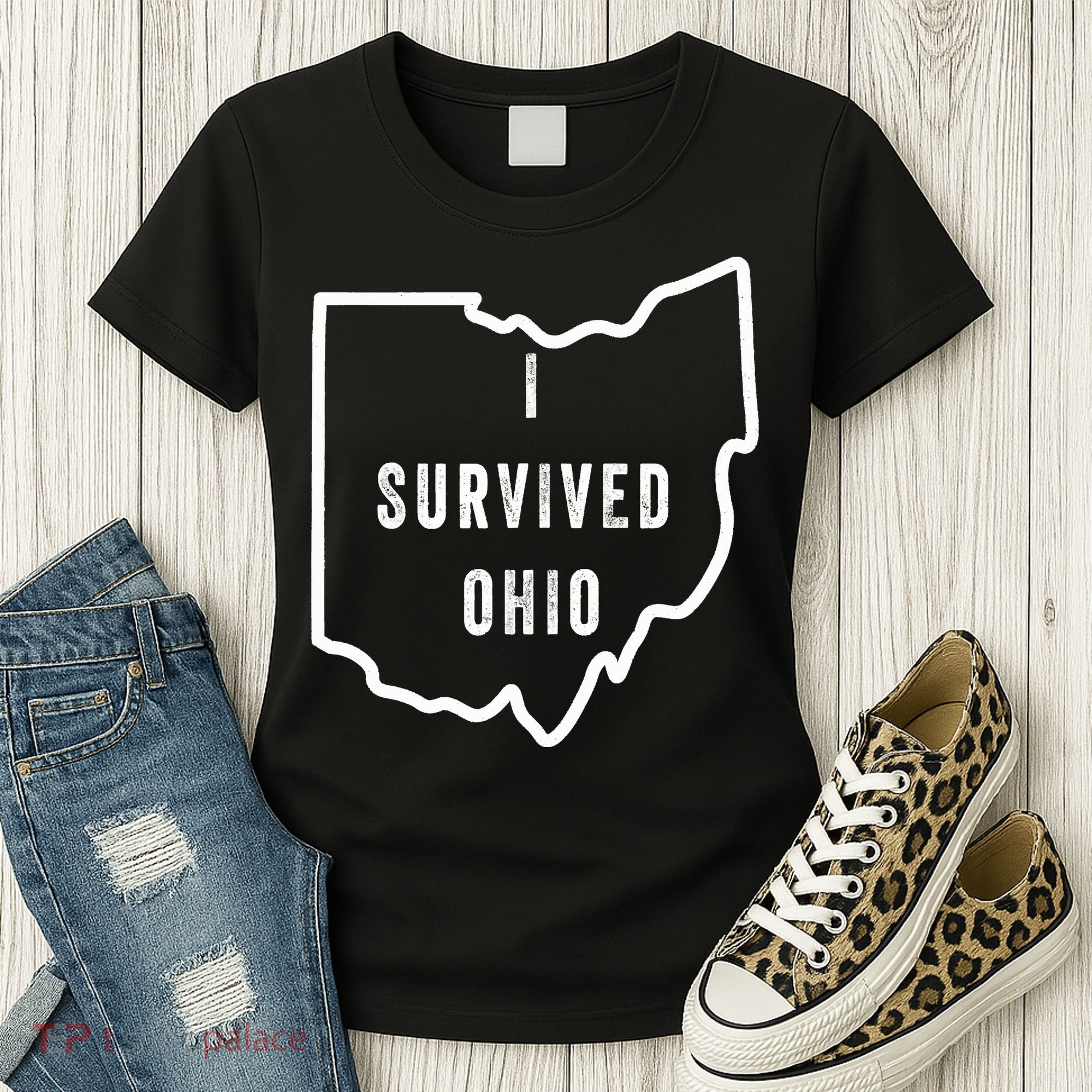 I Survived Ohio Meme Retro Shirt Funny I Survived Ohio Women's T-Shirt
