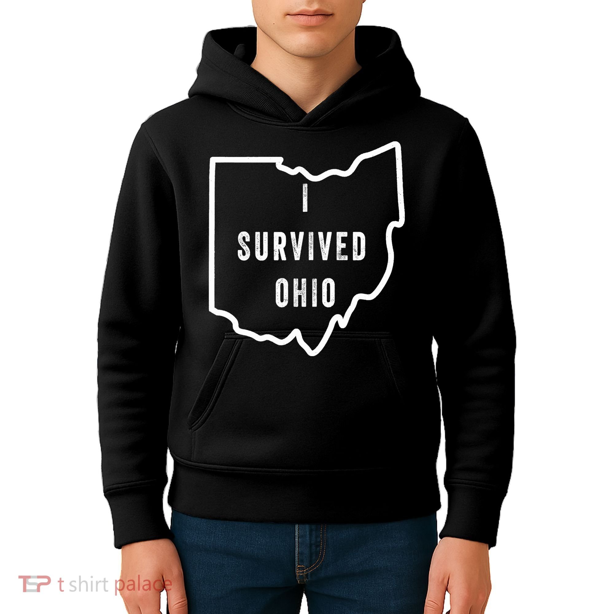 I Survived Ohio Meme Retro Shirt Funny I Survived Ohio Kids Hoodie