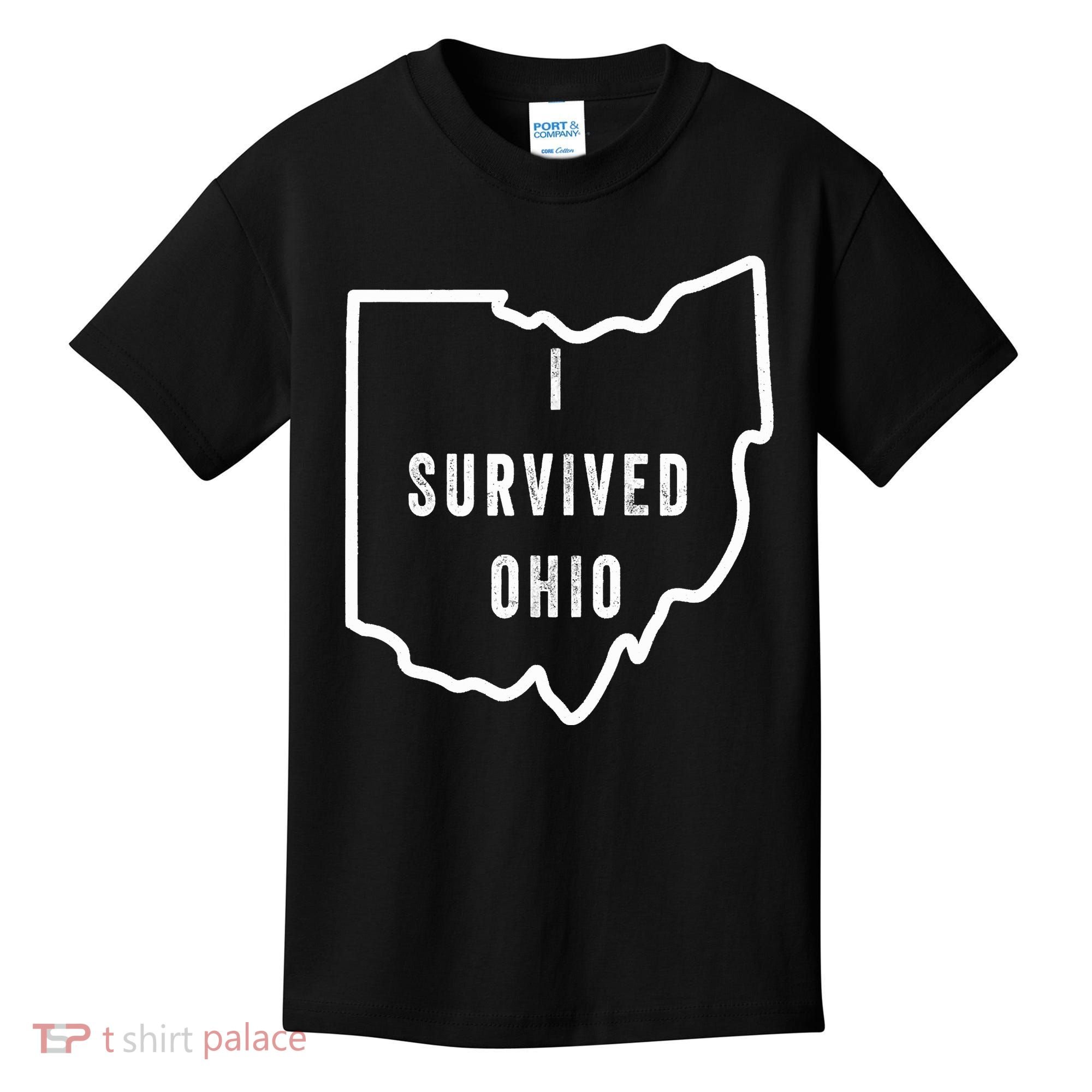 I Survived Ohio Meme Retro Shirt Funny I Survived Ohio Kids T-Shirt