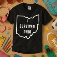 I Survived Ohio Meme Retro Shirt Funny I Survived Ohio Kids T-Shirt thumb 3