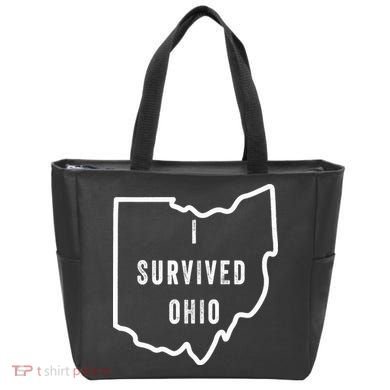 I Survived Ohio Meme Retro Shirt Funny I Survived Ohio Bag