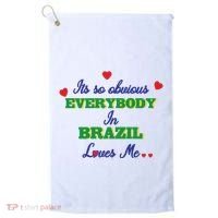 Its So Obvious Everybody In Brazil Loves Me New Golf Towel thumb 0