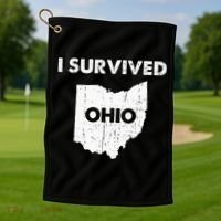 I Survived Ohio Golf Towel thumb 1