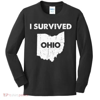 I Survived Ohio Kids Long Sleeve Shirt