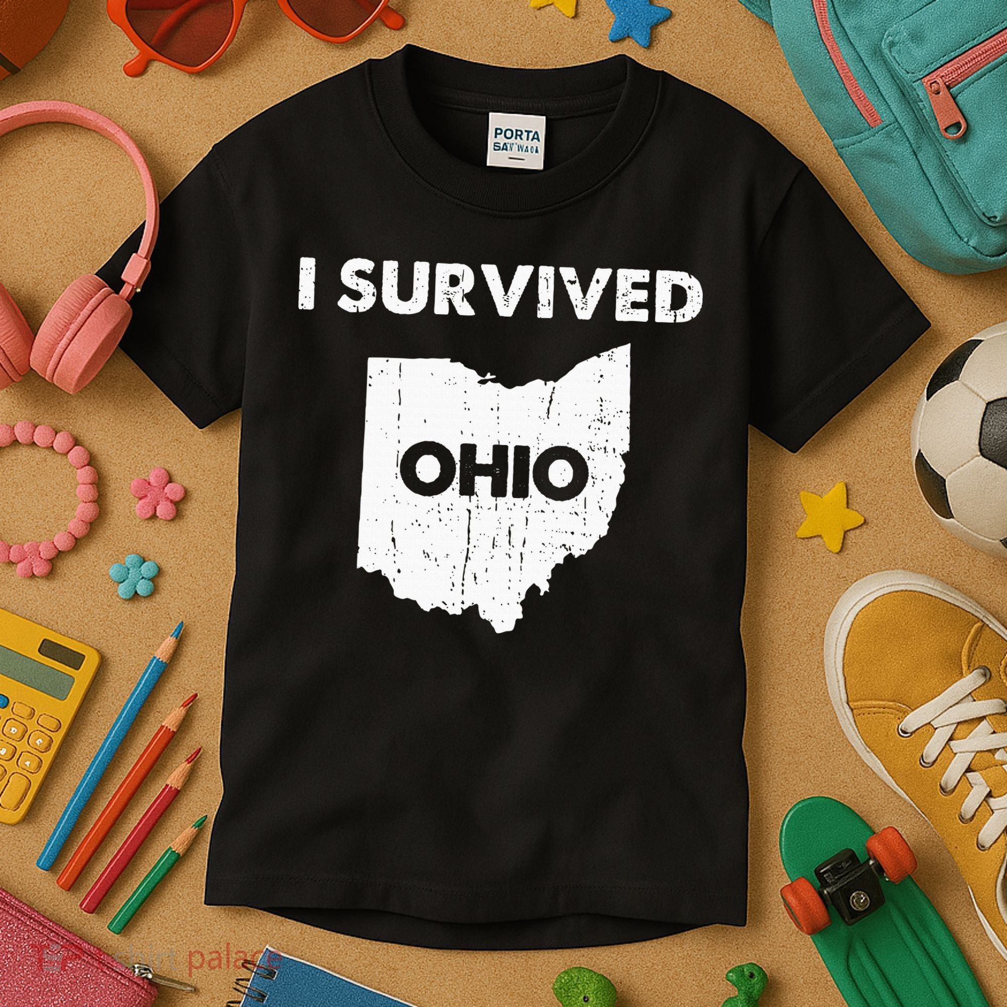 I Survived Ohio Kids T-Shirt