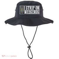 I Strip On Weekends Funny Drag Racing Lover Car Race Bucket Hat thumb 0
