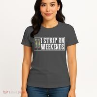 I Strip On Weekends Funny Drag Racing Lover Car Race Women's T-Shirt thumb 4