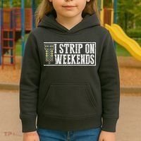 I Strip On Weekends Funny Drag Racing Lover Car Race Kids Hoodie thumb 3